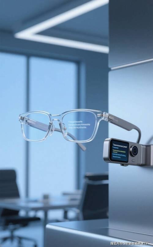 中关村新技术看剧 实时翻译眼镜组团机器人